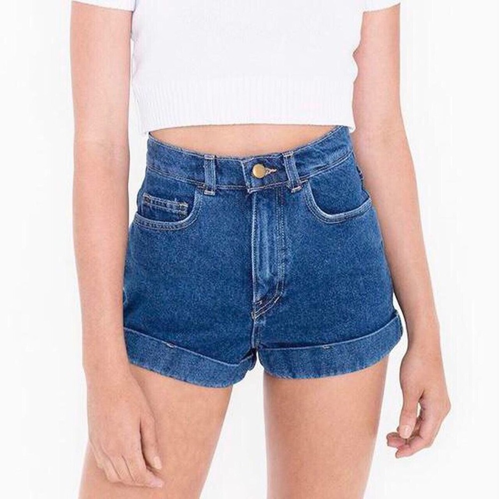 American Apparel • Dark Blue Denim Shorts